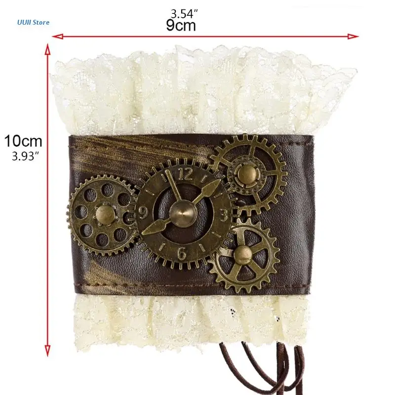 

Lace Bracelet Sleeves Vintage Cuff Pleated Wristband Detachable Hollow Sleeve