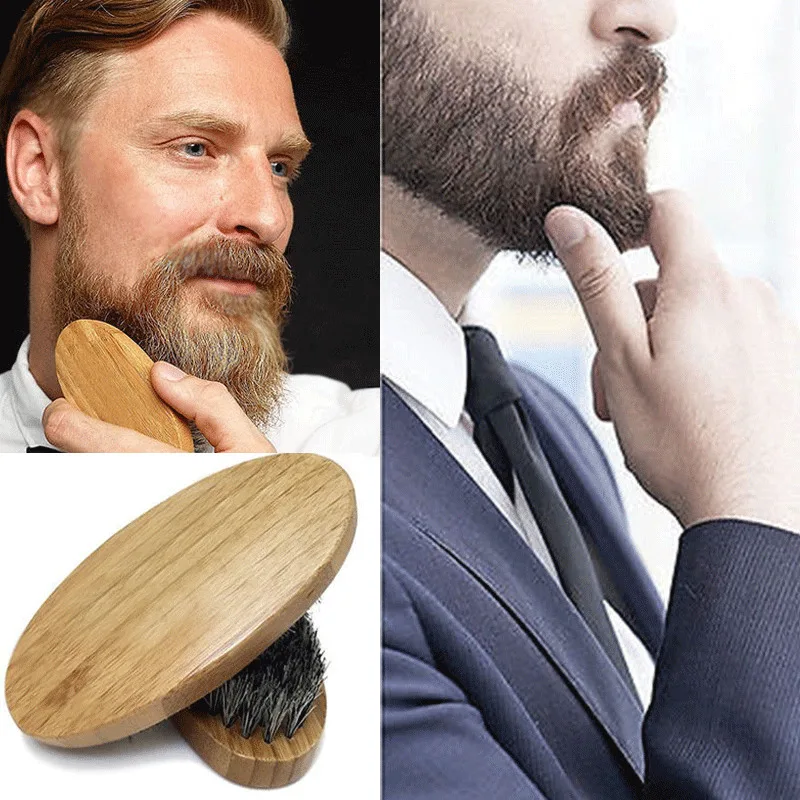 Мужская расческа для бороды усов овальная щетка ухода за бородой на лице