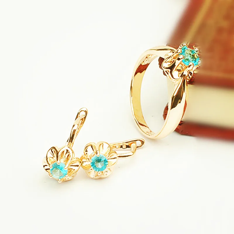 Женский ювелирный комплект из колье и серёг с фианитом|colorful jewelry sets|fashion setjewelry sets |