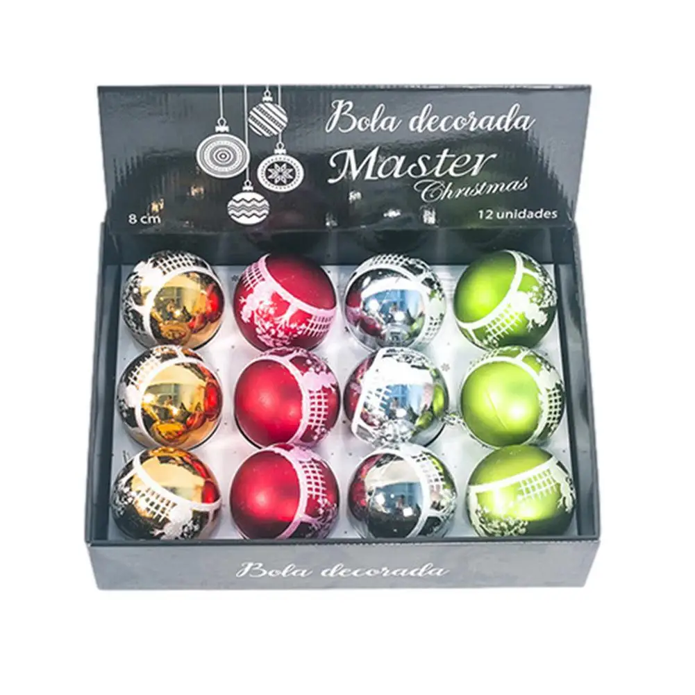 

Christmas Ball 12pieces Mini Christmas Balls Ornaments 3.15in Christmas Tree Decorations Ball For Christmas Decorations For H