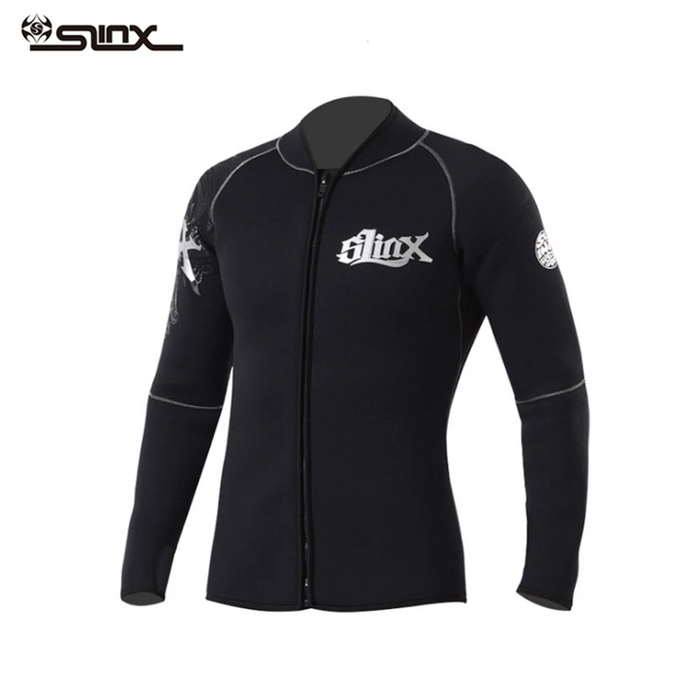 

5MM Men Long Sleeve Neoprene Wetsuit Top Black Sunscreen UV Surfing Keep Warm Jacket For Diving Swimming Jumpsuit Shirt