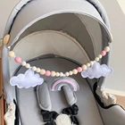 Детский деревянный Прорезыватель для зубов с силиконовой бусиной