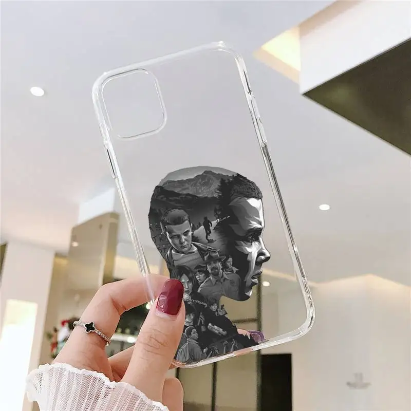 

Stranger Things Christmas Lights Phone Case Transparent for iPhone 6 7 8 11 12 s mini pro X XS XR MAX Plus cover funda shell