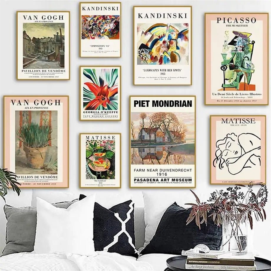 

Abstract Matisse Girl House Tree Flower Wall Art Canvas Painting Nordic Posters And Prints Wall Pictures For Living Room Decor