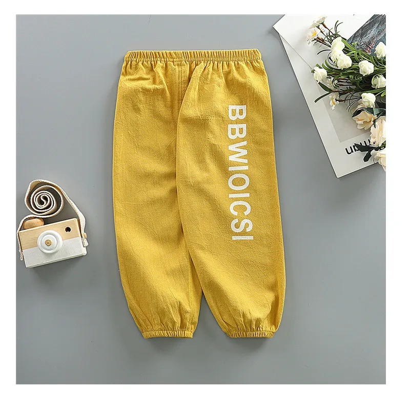 Детские штаны джоггеры против комаров для девочек и мальчиков на весну осень