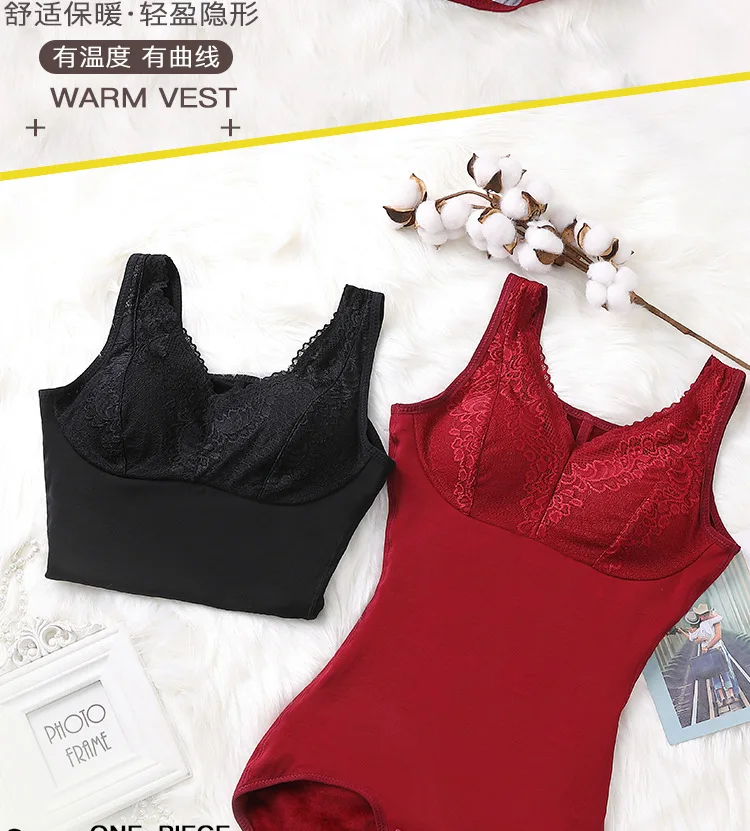 Plus Size Women's Slimming Underwear Bodysuit Body Shaper Waist Shaper Shapewear Slimming Bodysuits Hook Corset with velvet