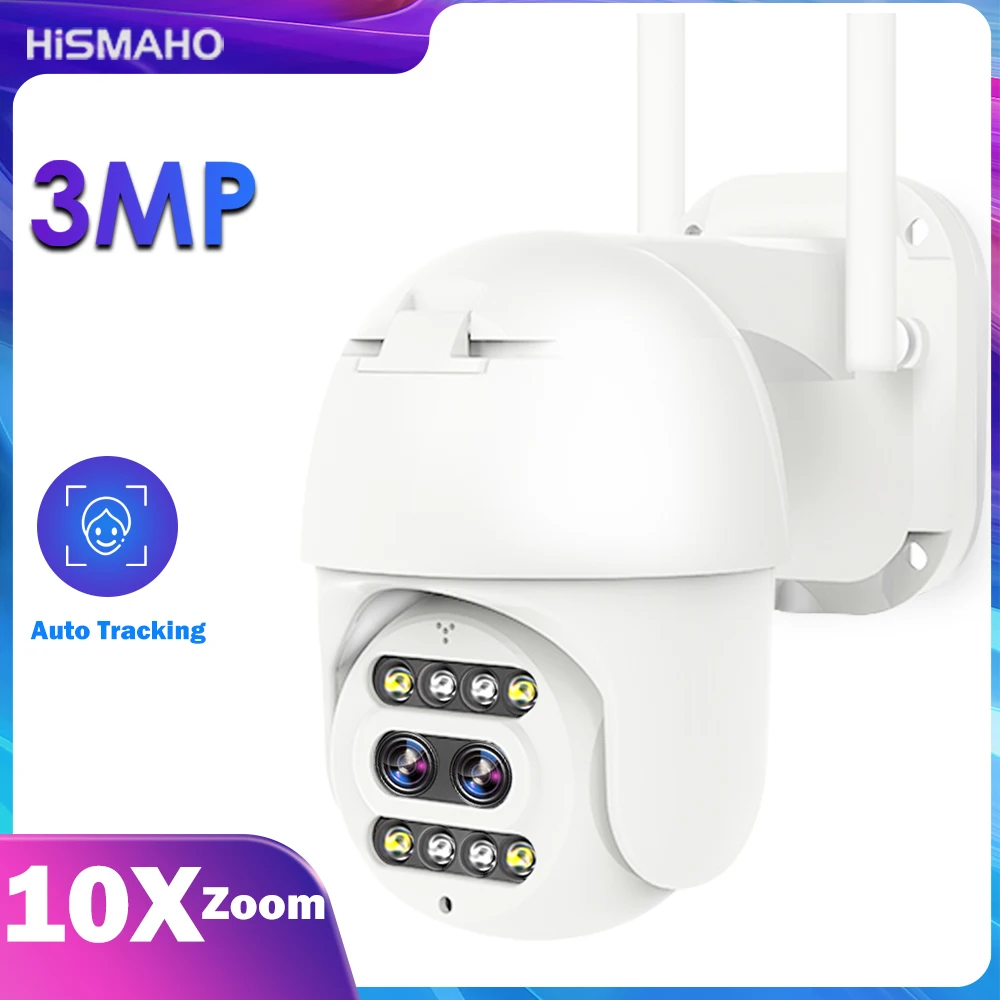 

3MP IP Camera WiFi 10X Zoom Dual-Camera Lens System Video Surveillance Camera Security Camera CCTV Camera Camera Auto Tracking