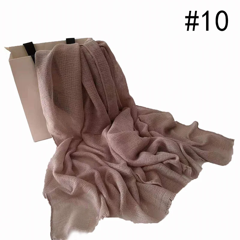 Number 10 color Fashion new bandana viscose shawls winter warm scarf solid fringe shawl muslim hijab women scarf wraps fast shipping 10pcs\lot - Цвет: Number 10 color