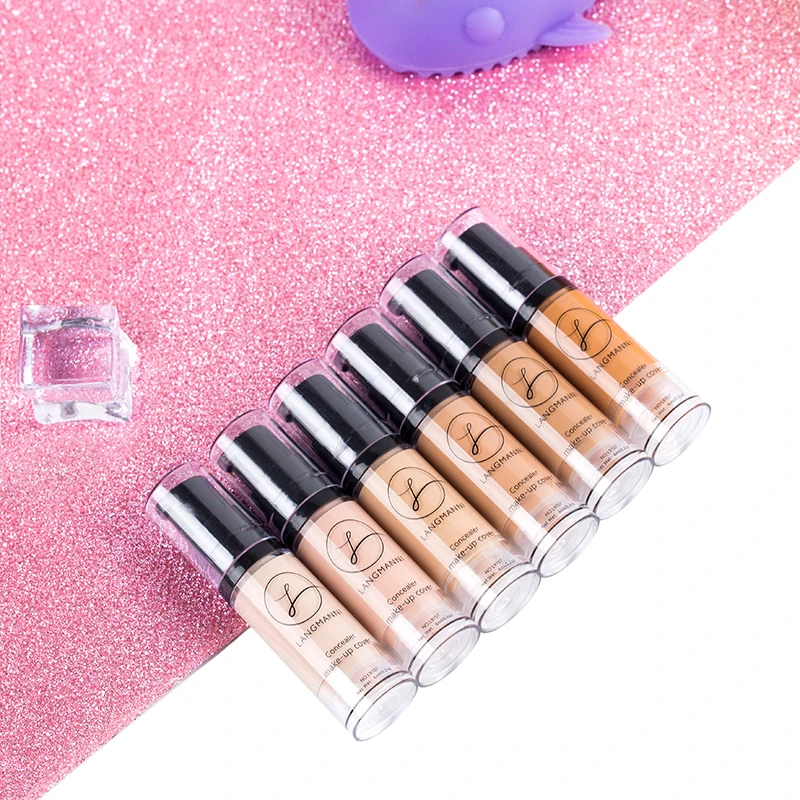 

langmanni 6 Colors Full Cover Liquid Concealer 6ml Eye Dark Circles Cream Makeup Face Corrector Waterproof Make Up Base Cosmetic