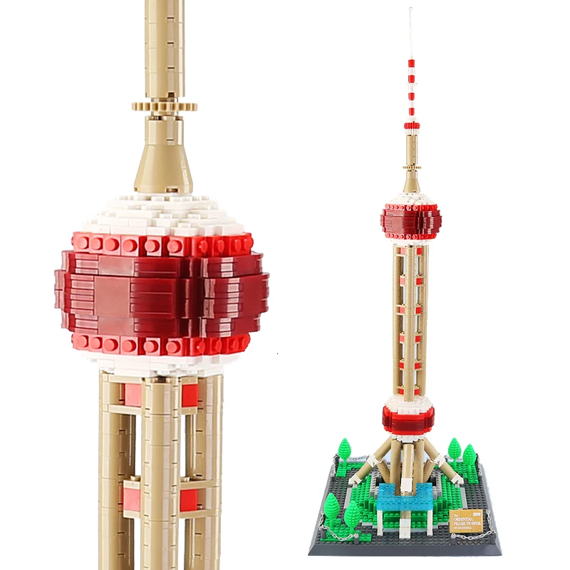 

Wange 5224 Blocks Architecture Oriental Pearl Tower Landmark Collection Building Block Fun City Bricks Model Cute Kids Toys