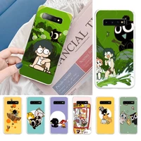 luo xiaohei anime phone case for samsung galaxy s10 s10e s8 s9 plus s7 edge note10 9 8 soft transparent tpu cove