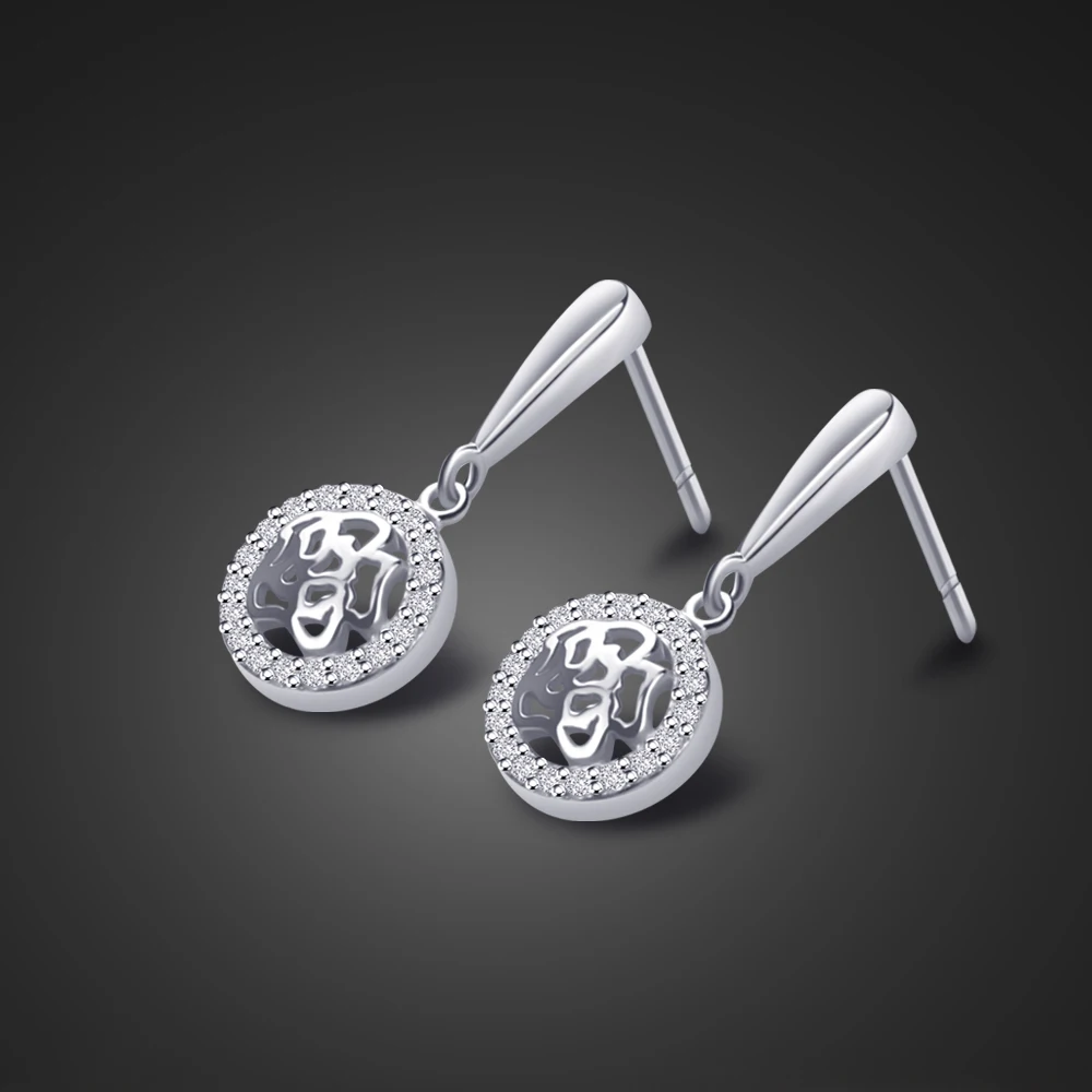 Женские серьги гвоздики из серебра 100% пробы с длинными розами|Серьги-гвоздики| |