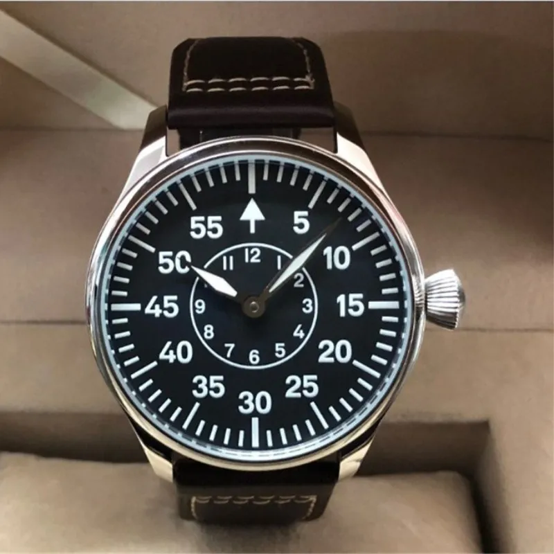 

Роскошные 44 мм Для мужчин пилот Часы военные механические часы оригинальные ST3621 двигаться Для мужчин t Для Мужчин Светящиеся Часы Бизнес хр...