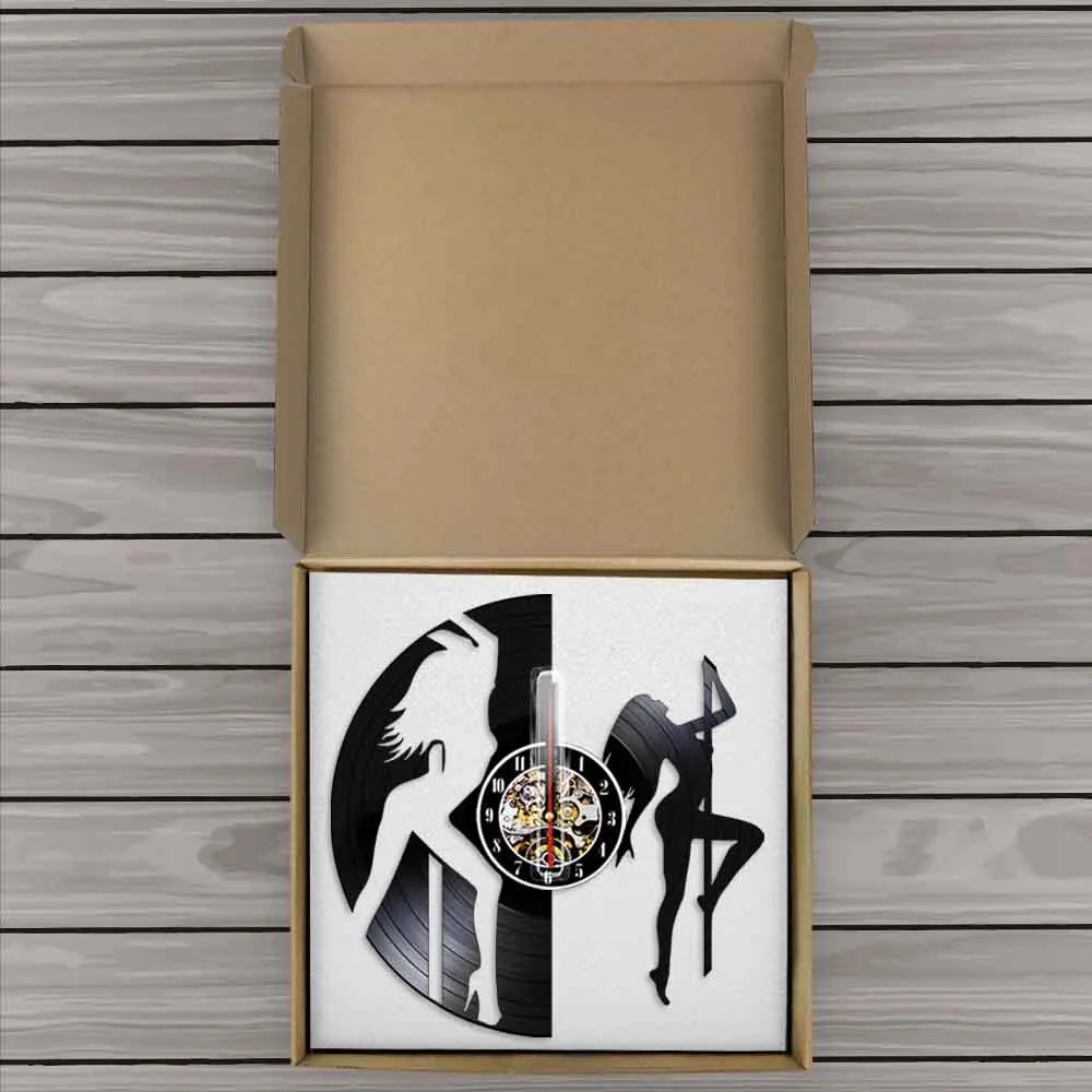 Настенные часы с виниловой пластиной для танцев на шесте прекрасный подарок