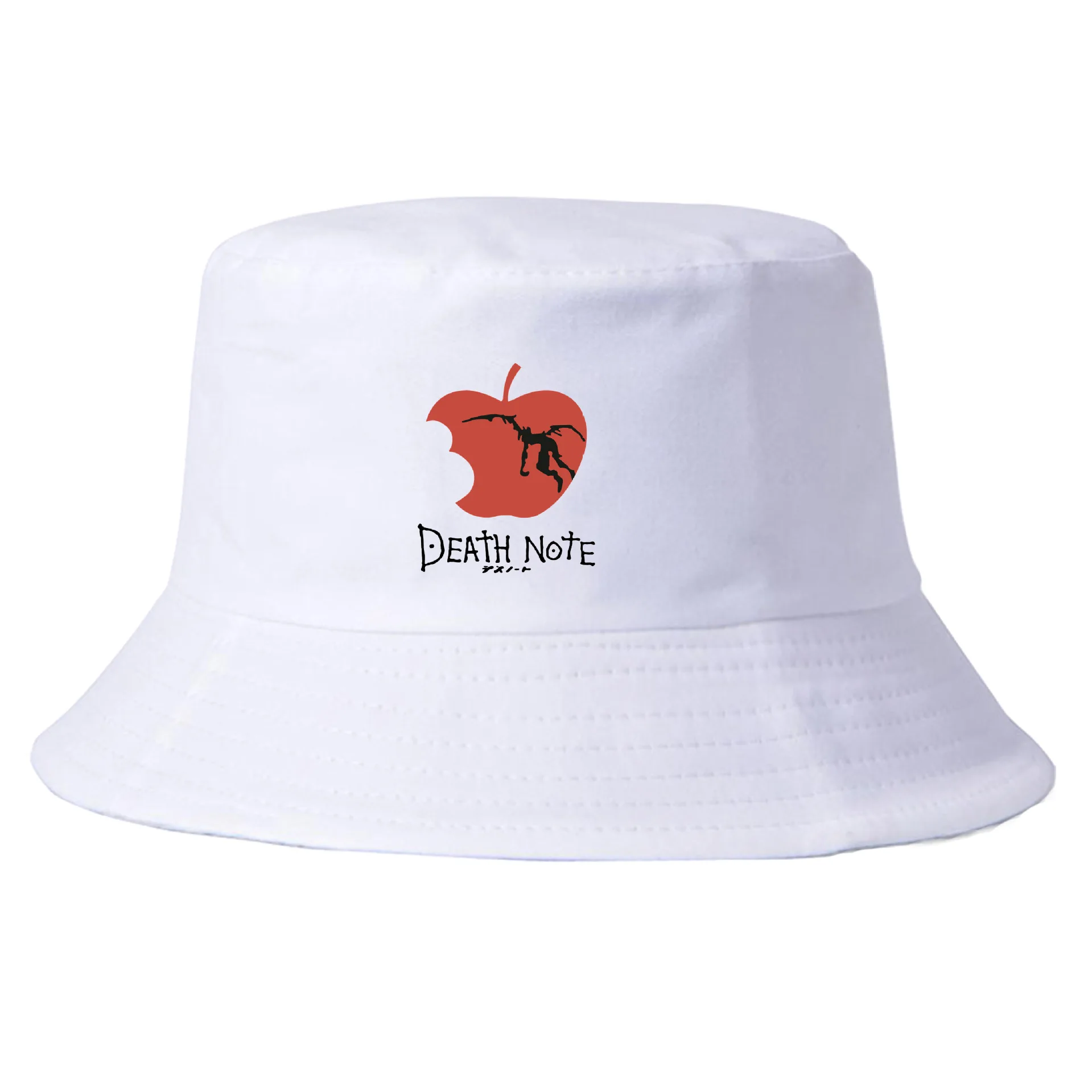 

Bucket hat Cap Women Death Note Letter Printed Caps Men Women Summer Bucket Cap Hip Hop Hat Fisherman Hat