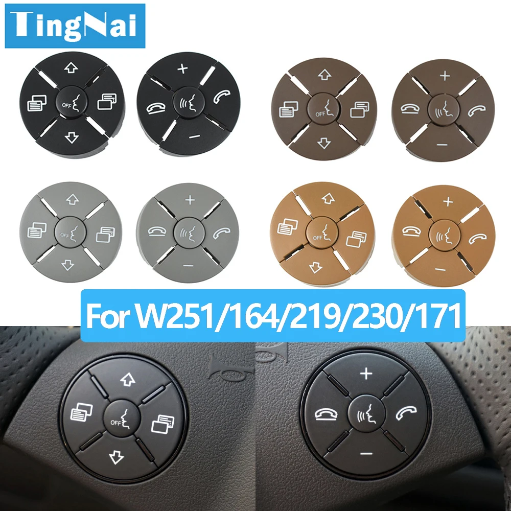 

Car Accessories ABS Durability Steering Wheel Buttons Kit Phone Control Keys For Benz W251 W164 W219 W230 W171 2007-2017
