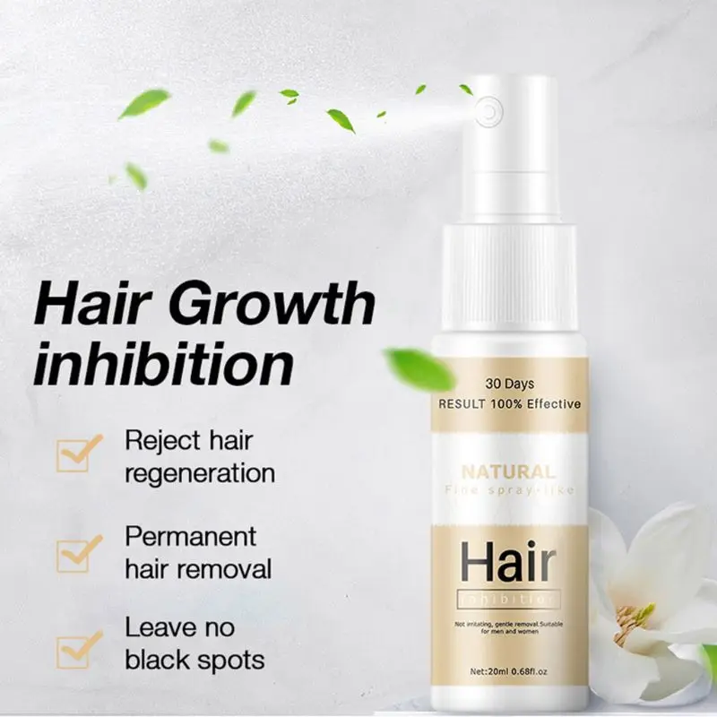 

20ml Hair Growth Inhibitor Spray Body Natural Ingredients Hair Removal Essence 667D