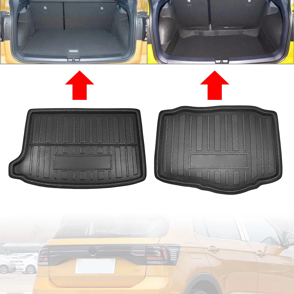For VW T-Cross T Cross 2018 2019 2020 Car Rear Trunk Cargo Mat Tray Boot Liner Floor Carpet Protector Pad 