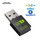 USB Wi-Fi Bluetooth адаптер JCKEL, Бесплатный драйвер, двухдиапазонный USB сетевой адаптер для ПК, LAN беспроводная сетевая карта