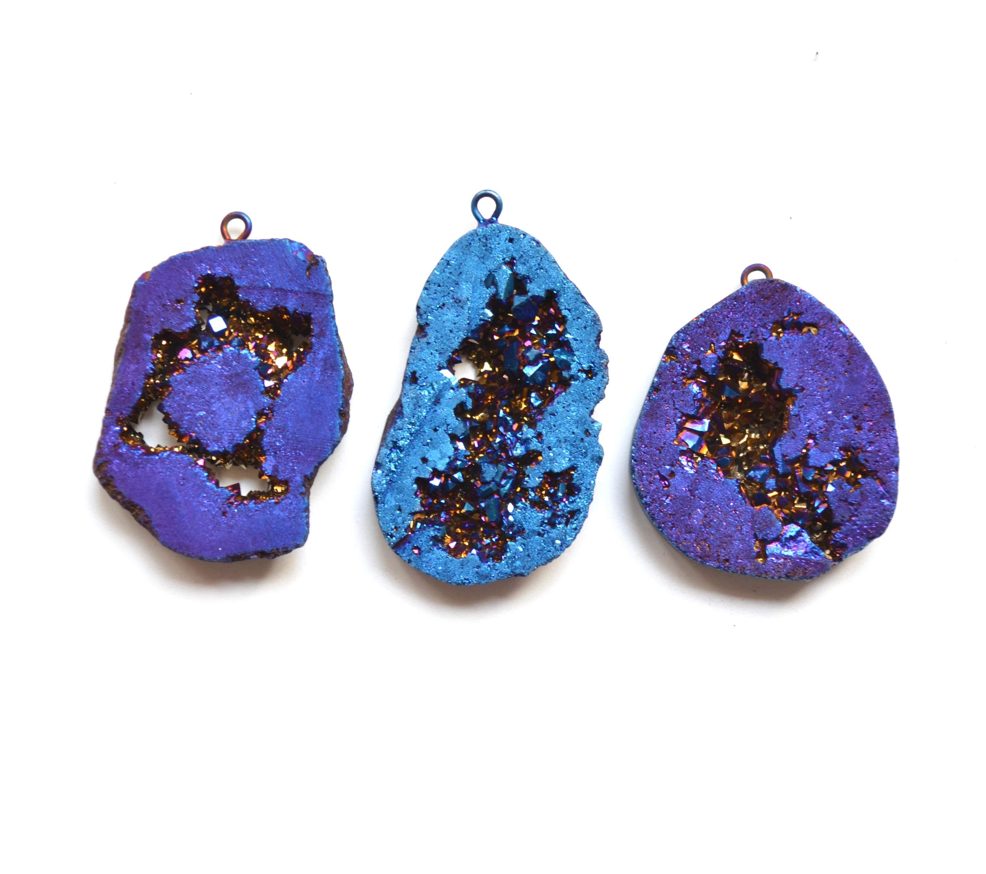 

Титановые синие подвески, подвеска Друза для ювелирных изделий