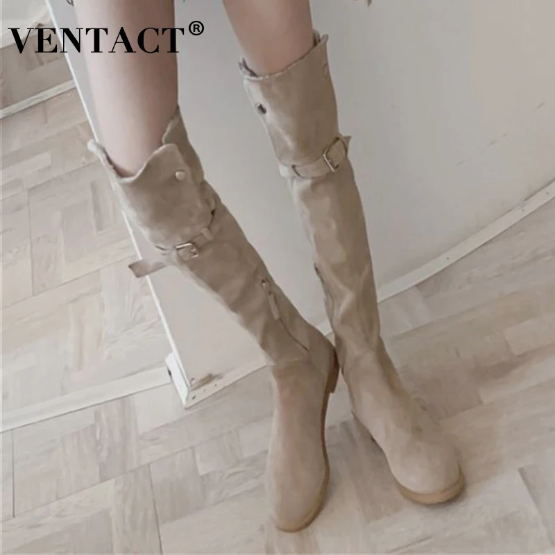 

Женские сапоги выше колена из натуральной кожи, на меху, Размеры 33-43