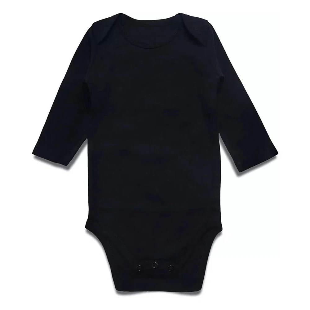 Комбинезон детский для мальчиков и девочек хлопок с длинным рукавом черный | Мать