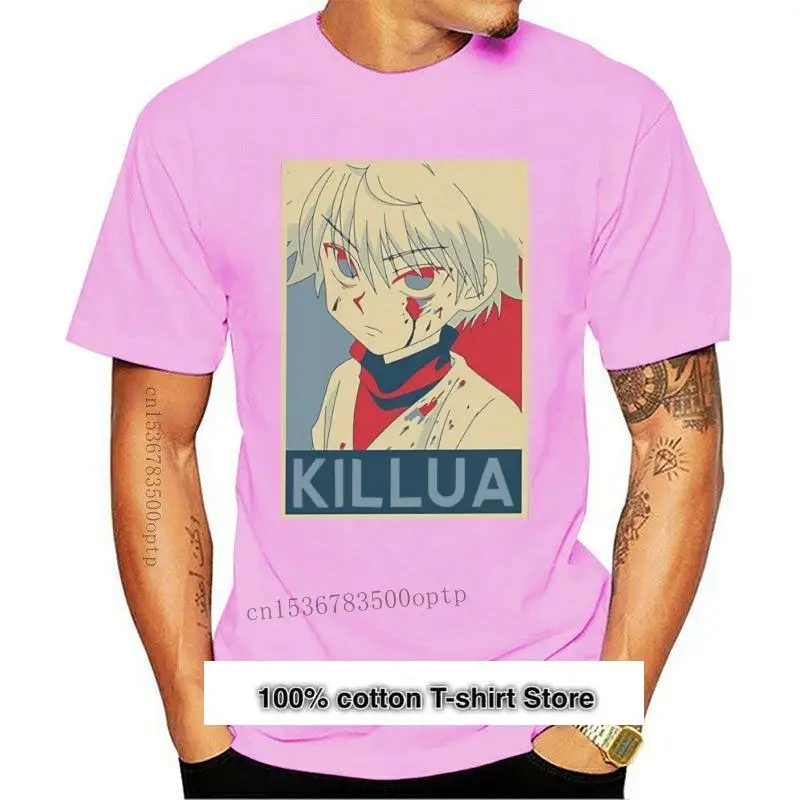 Camiseta de one yona para hombre Camisa algodón Hunter X Killua Zoldyck Anime манга japon Hxh nueva - купить по выгодной