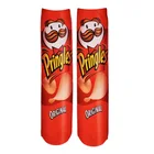 Унисекс, оригинальные хлопковые носки с принтом картофельных чипсов, шоколада, фруктов, конфет, для мужчин и женщин