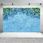 Синий цветочные настенные фоны для фотостудии виниловые фоны для детей Детские вечерние портретной фотосъемки и фотосессий