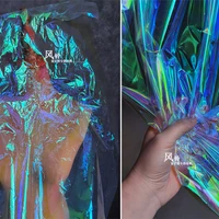 super thin tpu fabric rainbow reflective pvc film diy waterproof raincoat background decor bags plastic clothing designer fabric