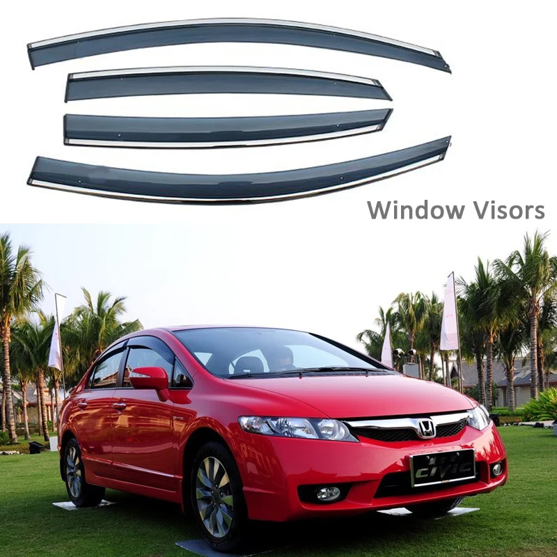 

Козырьки для стайлинга автомобилей Honda Civic 2006-2011, 4 шт./компл. 2008