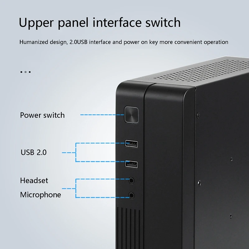MX02 мини ITX компьютер чехол хозяин HTPC шасси USB2.0 Промышленные корпуса Управление