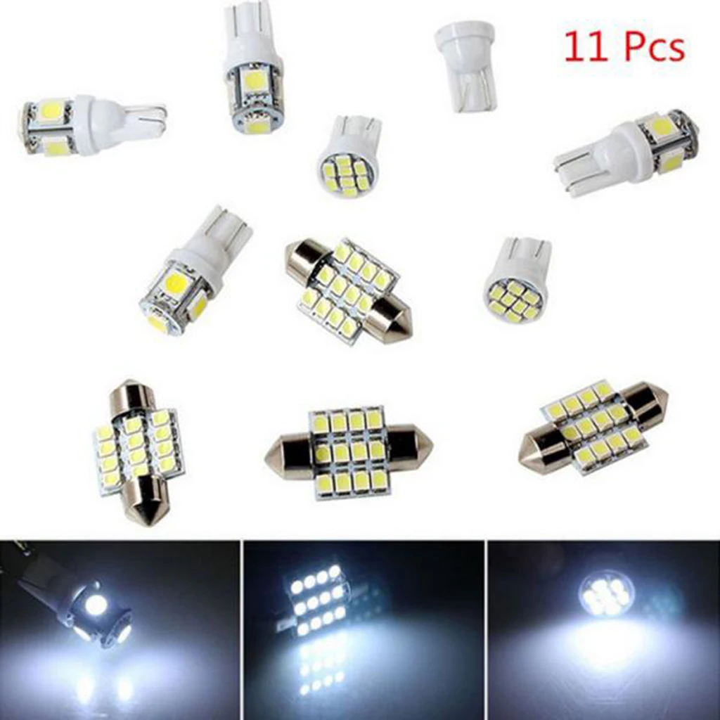 11 шт. Белый Автомобильный светодиодный светильник 921 6428 6430 194 W5W T10 5/8SMD и 31 мм лампа