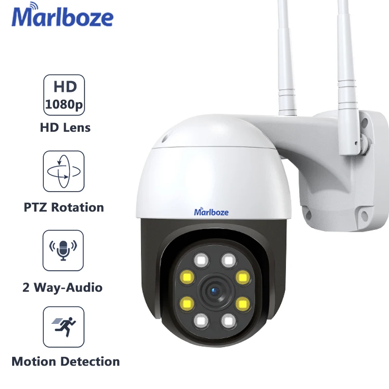 Marlboze 1080P ptz купольная Камера 2MP Ip на открытом воздухе Wi Fi Onvif безопасности камеры