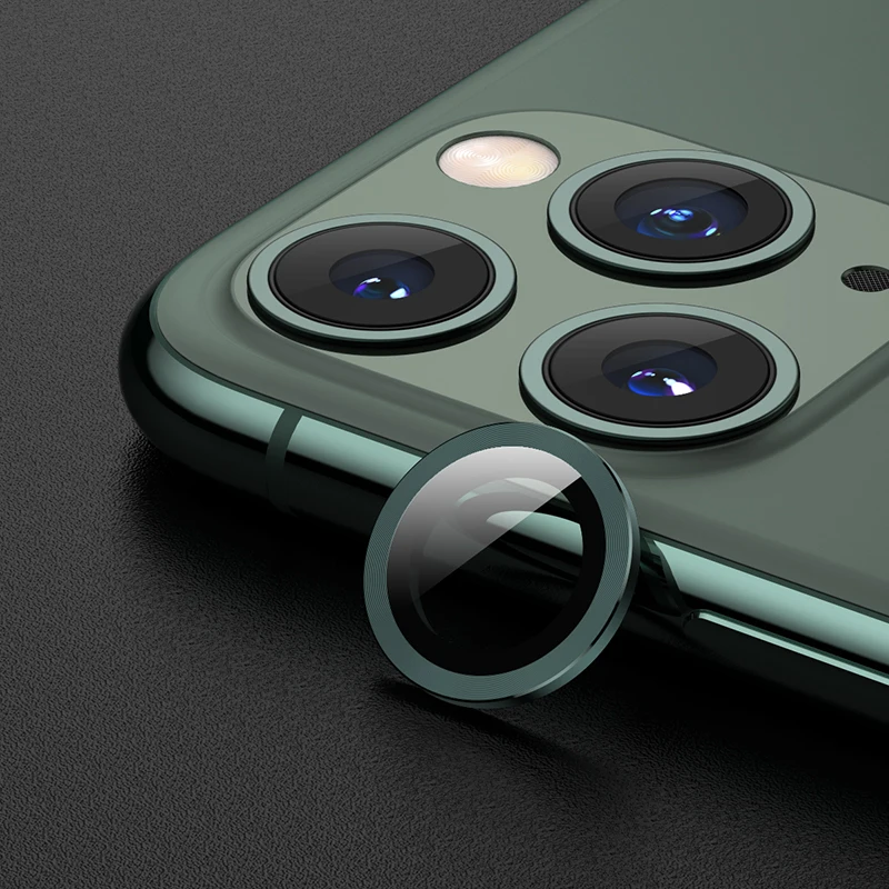 Защитная пленка для экрана объектива камеры iPhone 11 Pro Max металлическая рамка