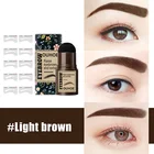 Набор для формирования бровей в один шаг, профессиональный набор для макияжа бровей гелевый штамп с 10 фототрафаретами, кисти для бровей