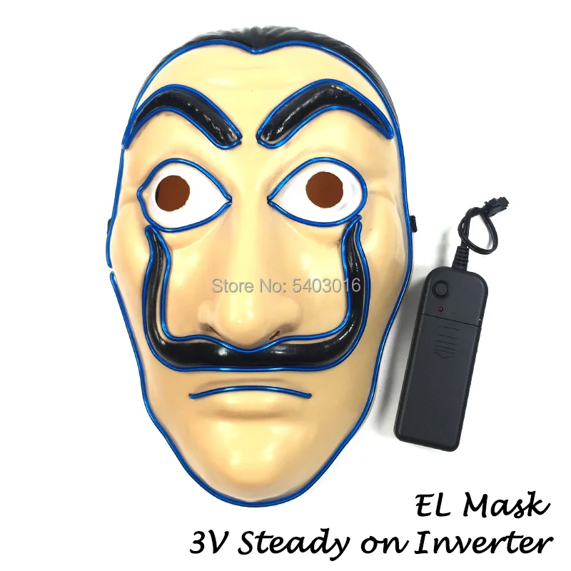 Страшная пластиковая маска унисекс для косплея светодиодный светящийся фильм