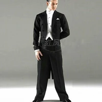 dhl free direct selling promotion sale customized men ballroom tail suit international stand stage dance wears