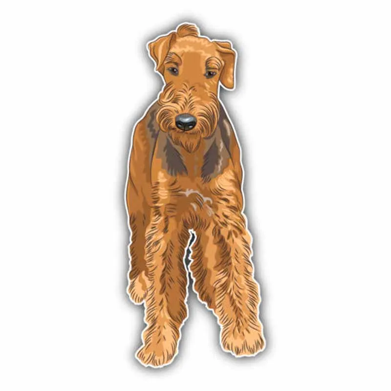 Забавные мотоциклетные автомобильные наклейки Aliauto Airedale Terrier украшение для