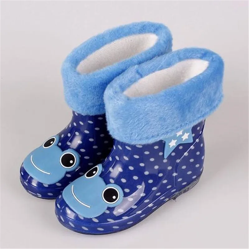 Детские Нескользящие ботинки для дождя с мультяшным рисунком на все сезоны