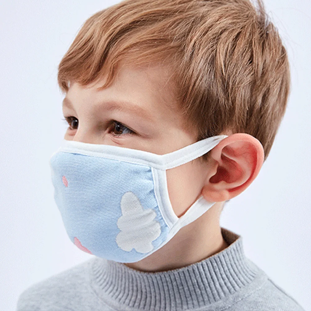 Многоразовая детская хлопковая Тканевая маска PM2.5 пылезащитный газовый клапан с