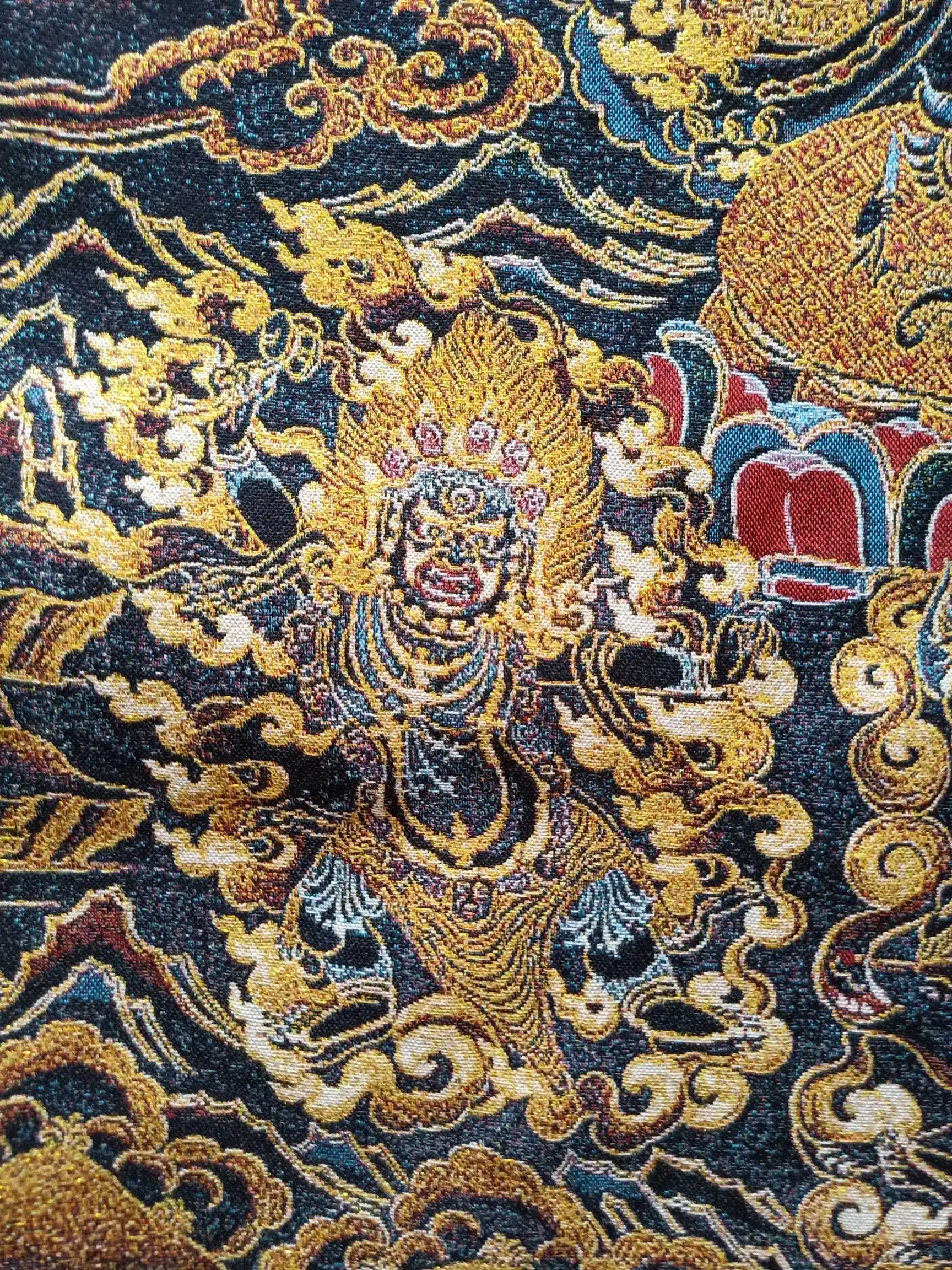 36 &quotтибетский с тканевым верхом вышитыми шелк Буддизм Махакалы разгневанного