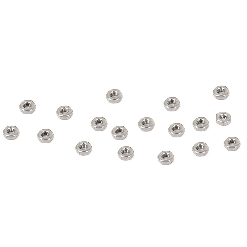 Metric M2 Hex Nuts 304 Stainless Steel Fastener DIN934 100pcs for Bolt | Обустройство дома