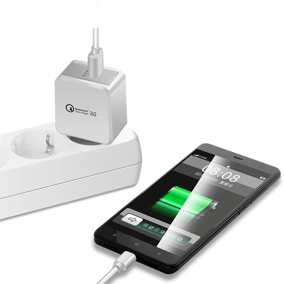 Зарядное устройство USB адаптер для путешествий Быстрая зарядка QC3.0 настенный IPad