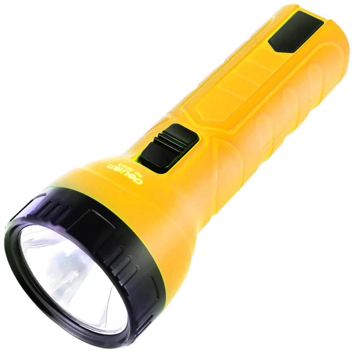 

Deli () 3663 LED rechargeable flashlight barrel Blue / orange random rechargeable LED plastic outside