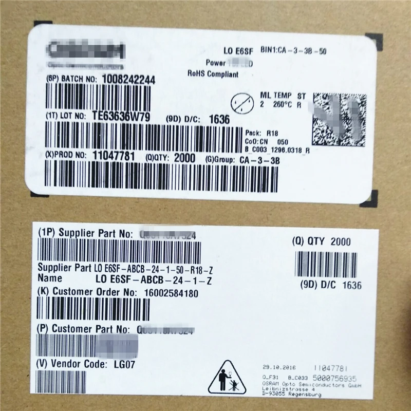 20 шт. LO E6SF LOE6SF ABCB 24 1 3528 цвет оранжевого светодиода 606 нм PLCC 4 бесплатная