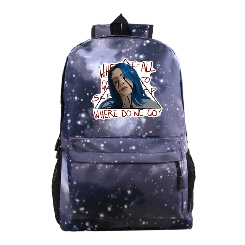 7 Plecak DJ Singer школьный Billie Eilish рюкзак и сумка A Dos Bad Gay Bookbag Bolso Mujer школьные сумки для девочек-подростков на молнии 8 - Цвет: 7
