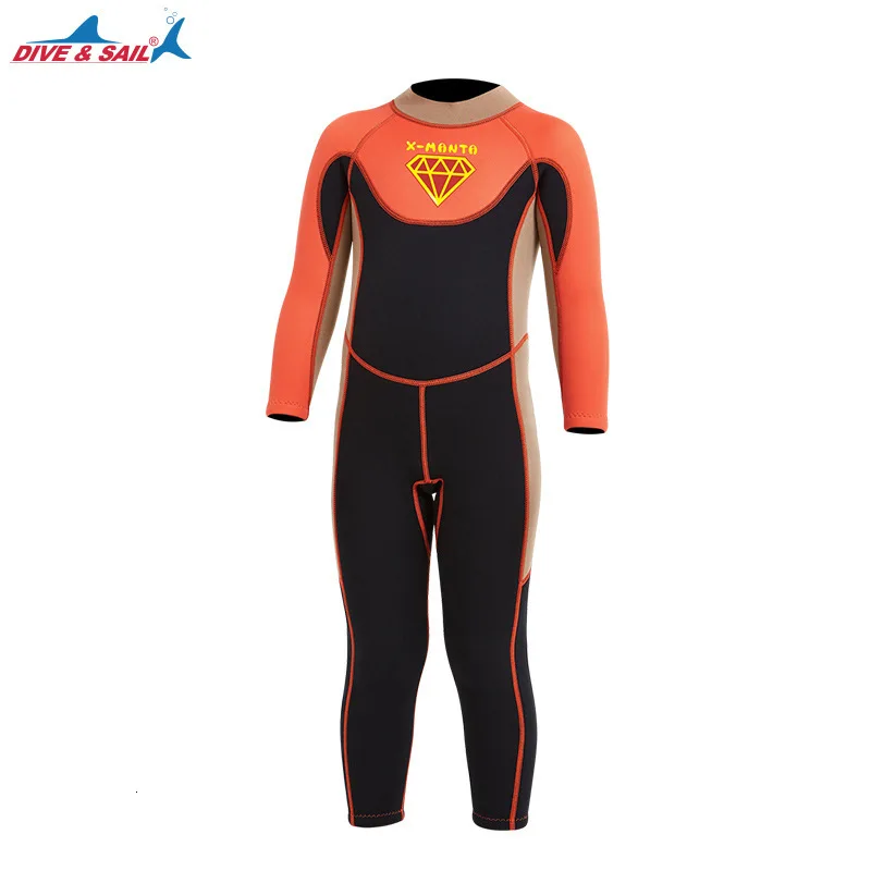 2 5 мм Детский костюм для дайвинга Lin Tai с длинным рукавом утепленный сохраняющий