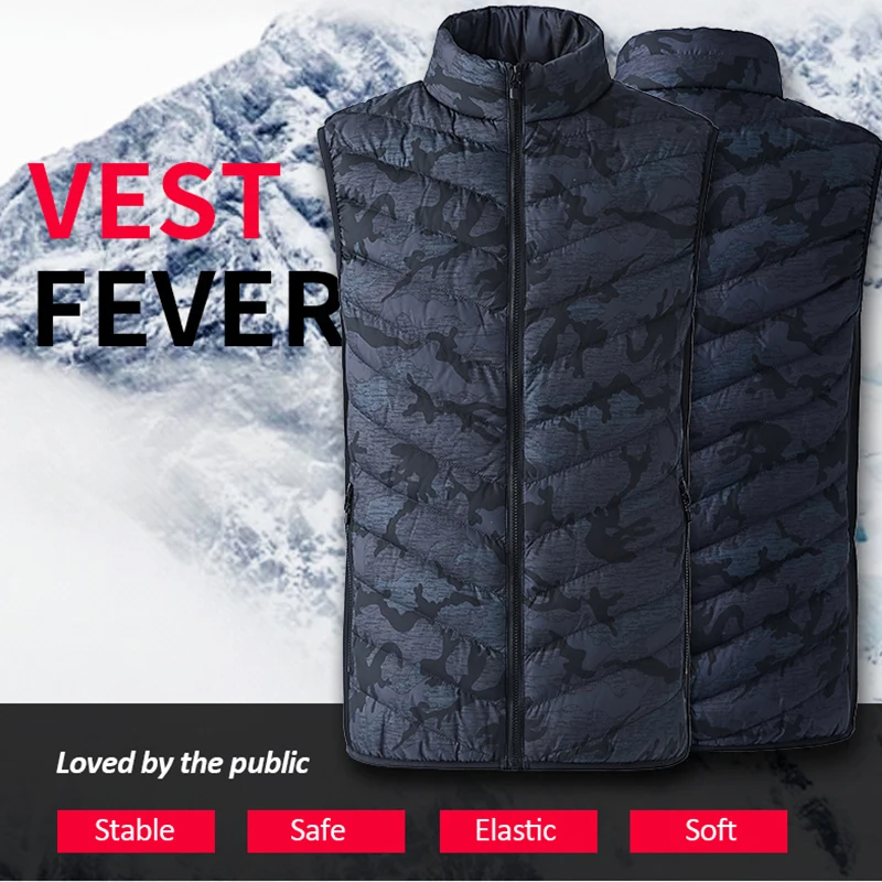 PARATAGO для мужчин и женщин зимний теплый жилет большой размер L-6XL USB инфракрасный с