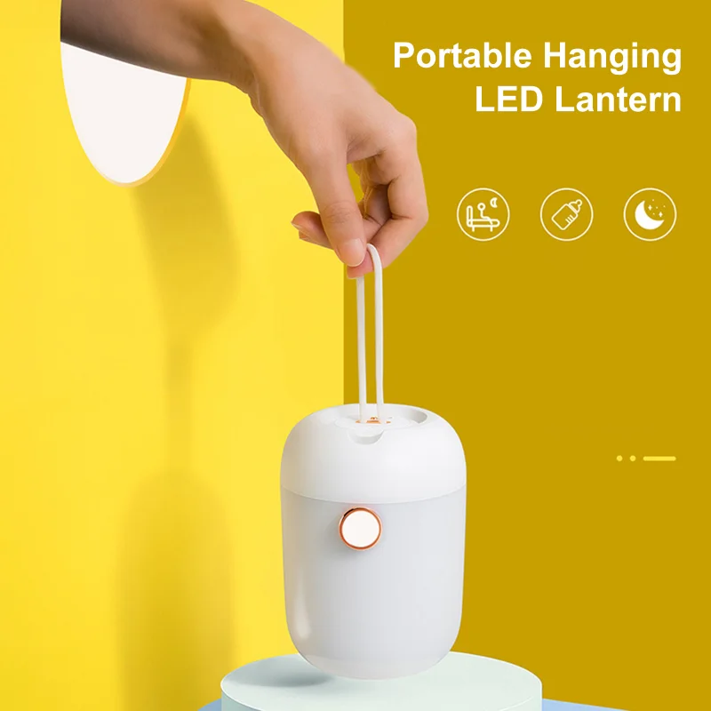 

LED Portable Night Light USB Rechargeable Bedroom Stepless Dimmable Table RGB Lamp Indoor Lighting Bedside Desk ​Hanging Lantern